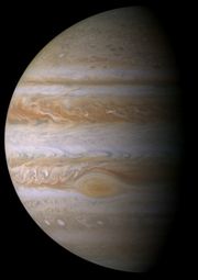 Jupiter as seen by the space probe Cassini. This is the most detailed global color portrait of Jupiter ever assembled.