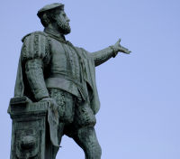 Juan Sebastián Elcano statue in Getaria (Spain)