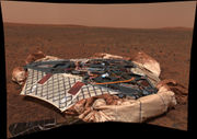 Spirit's lander on Mars.