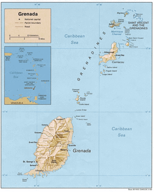 Map of Grenada