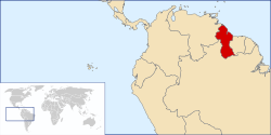 Location of Guyana