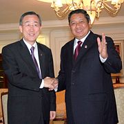 Ban Ki-moon with Indonesian President Susilo Bambang Yudhoyono