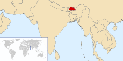 Location of Bhutan