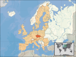 Location of Czech Republic