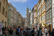 Tourists in Prague.