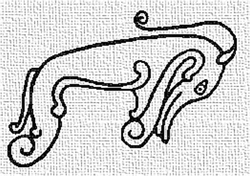 The Pictish Beast, by far the most commonly depicted image on Pictish stones. An intriguing question about this period is to what extent symbols like this continued to have meaning.