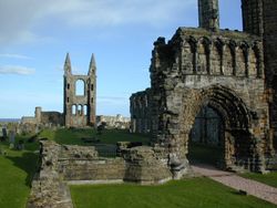 The ruins of St Andrews cathedral, the centre of the Ecclesia Scoticana in the Norman period.