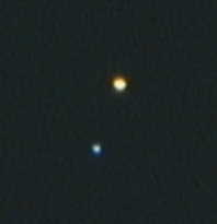 The two visibly distinguishable components of Albireo.