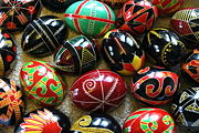 A collection of traditional pysanky from Volyn