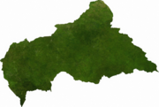 Satellite image of Central African Republic, generated from raster graphics data supplied by The Map Library