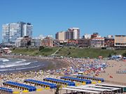 Beach on the Atlantic Ocean, Mar del Plata.