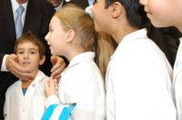 The ubiquitous white uniform of Argentine school children; it is a national symbol of learning.