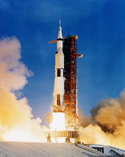 The Saturn V carrying Apollo 11 took several seconds to clear the tower on July 16, 1969