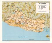 Shaded relief map of El Salvador
