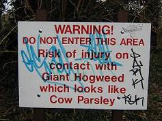 A warning in Peterborough, England