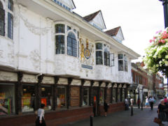 The Ancient House is decorated with a particularly fine example of pargeting