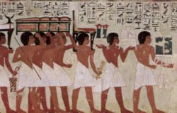 Eighteenth dynasty painting from the tomb of Theban governor Ramose in Deir el-Madinah.