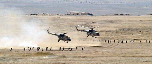 Image:Egyptian Mi-8 Hip helicopters after unloading troops.jpg