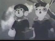 Screenshot from Momotaro's Divine Sea Warriors (1944), the first feature-length anime film.