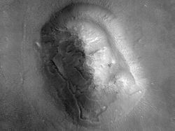 HiRISE image of the 'face' at Cydonia Mesa