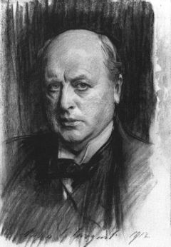 "Portrait of Henry James", charcoal drawing by John Singer Sargent (1912)