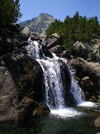 A waterfall in Pirin