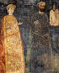 The ktitors of the Boyana Church sevastokrator Kaloyan and his wife Desislava.
