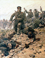Bulgarians overrun a Turkish position at bayonet-point during the First Balkan War.