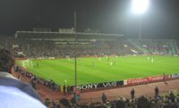 A football game in the Vasil Levski National Stadium