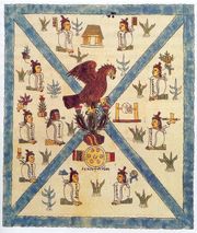 Image of Mexico-Tenochtitlan from the Mendoza codex.