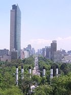 View from Paseo de la Reforma Mexico City