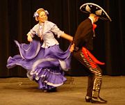 A type of traditional Mexican dance and costumes.