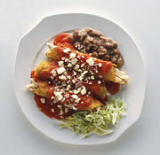 Enchiladas, a traditional Mexican dish