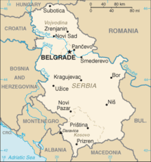 Serbia's borders (recognized by UN)