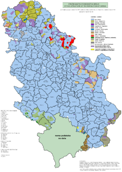 Ethnic map of Serbia according to the 2002 Census