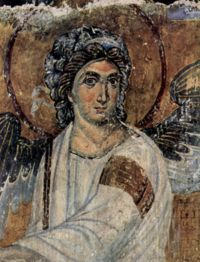 The White Angel in Mileševa monastery, 1230s, Latin period of Byzantine art