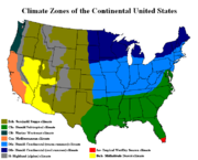 Climate zones of the contiguous United States