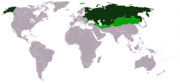 The Russian Empire in 1866 and its spheres of influence