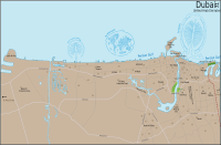 City level map of Dubai