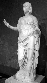 Statue of Ceres carrying fruit.
