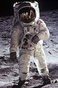 Space suit from Apollo 11 moonwalk