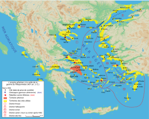 Delian League ("Athenian Empire"), immediately before the Peloponnesian War in 431 BC.