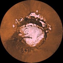 Mars's northern ice cap.
