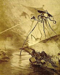Alien tripod illustration from the 1906 French edition of H.G. Wells' The War of the Worlds.