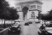 German officers driving along Avenue Foch, Paris, June 1940.
