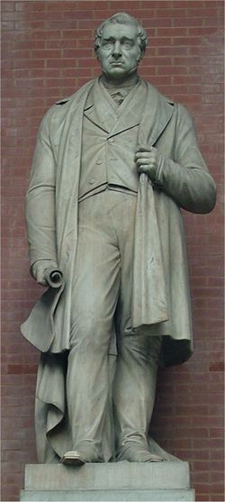 Statue of George Stephenson at the National Railway Museum, York