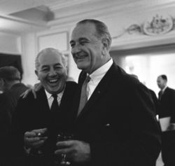 President Johnson with Australian Prime Minister Harold Holt.
