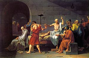 The Death of Socrates, by Jacques-Louis David (1787).