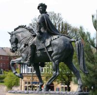 Statue of Bonnie Prince Charlie located on Cathedral Green