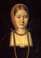Katherine as a young widow, by Henry VII's court painter, Michael Sittow, c.1502